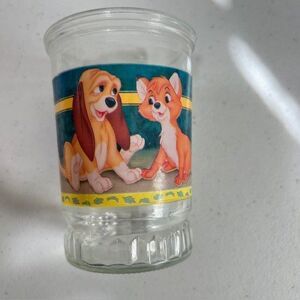 Bama Jelly The Fox and the Hound # 2 Collectible Jelly Jar Glass